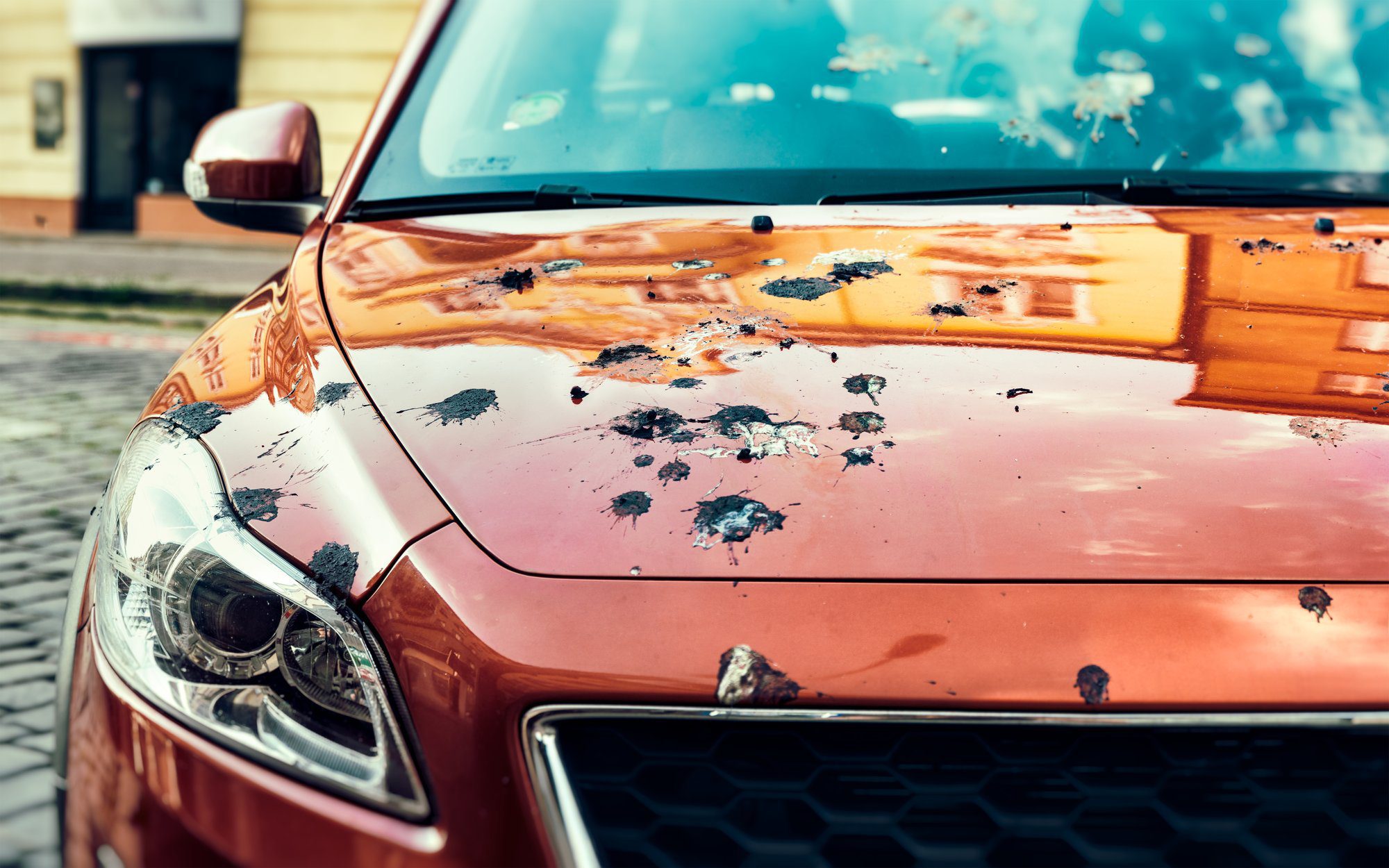 acid rain damage on cars