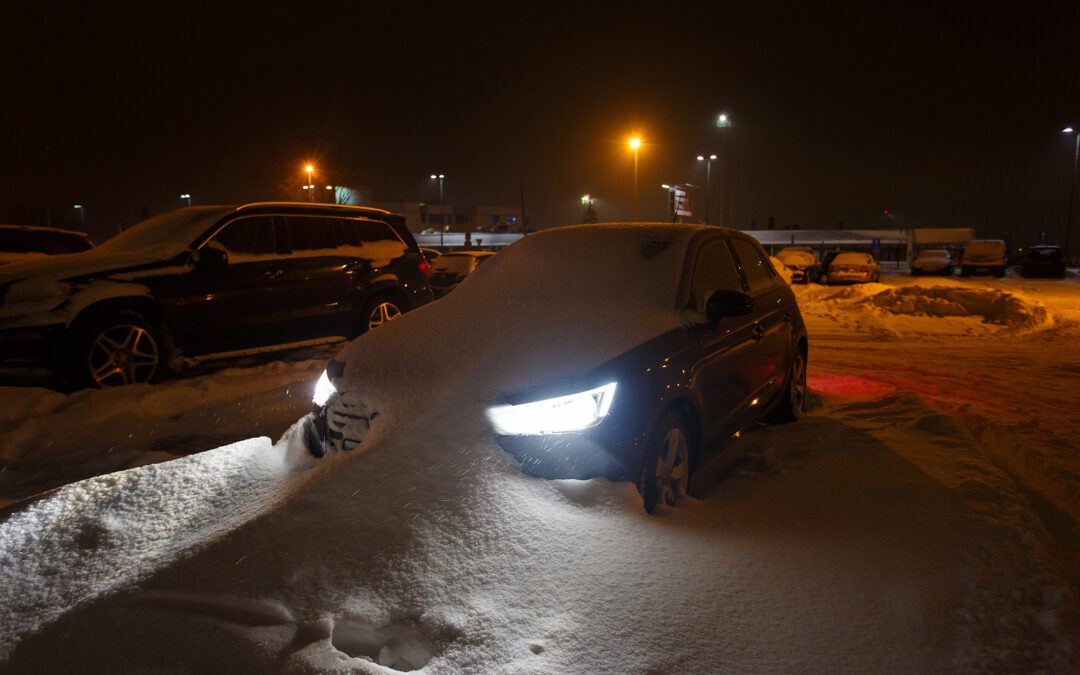 Snowbank vs Car Leads To Plastic Bumper Repair